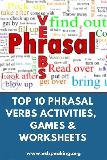 esl phrasal verbs games and activities lesson plans resources