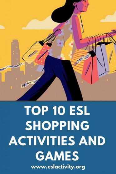 shopping esl games activities lesson plans worksheets