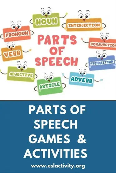 Esl Parts Of Speech Activities Games Worksheets Lesson Plans