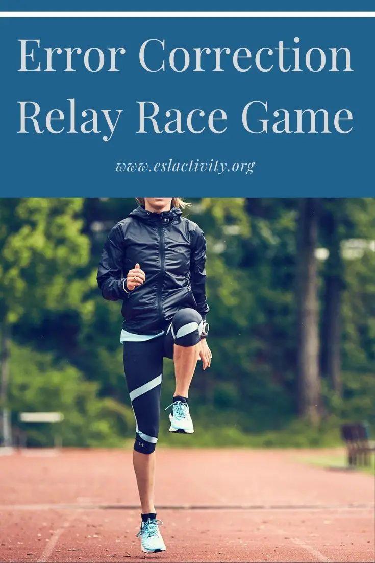 Error Correction Relay Race A Fun ESL Vocabulary and Grammar Activity