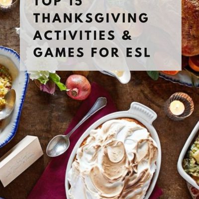 Thanksgiving ESL Activities, Games, Worksheets, Lesson Plans