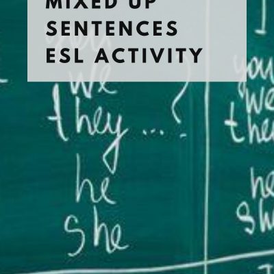 Mixed up Sentences Activity for English Learners