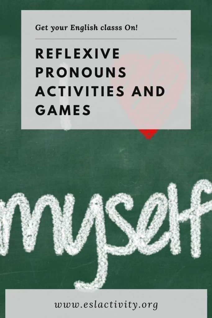 fun reflexive pronouns games activities worksheets lesson plans