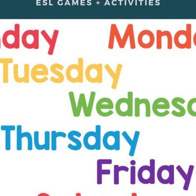 Days of the Week Activities, Games, Worksheets and Lesson Plans