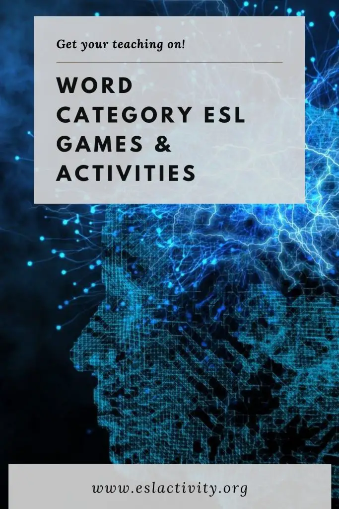 Word Categories Games Activities For English Learners
