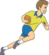 rugby player running with ball