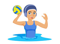 woman playing water polo clipart