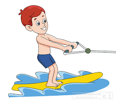 waterskiing clipart