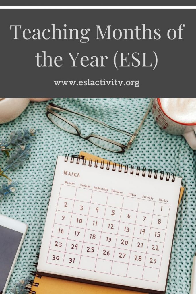 esl teaching months of the year
