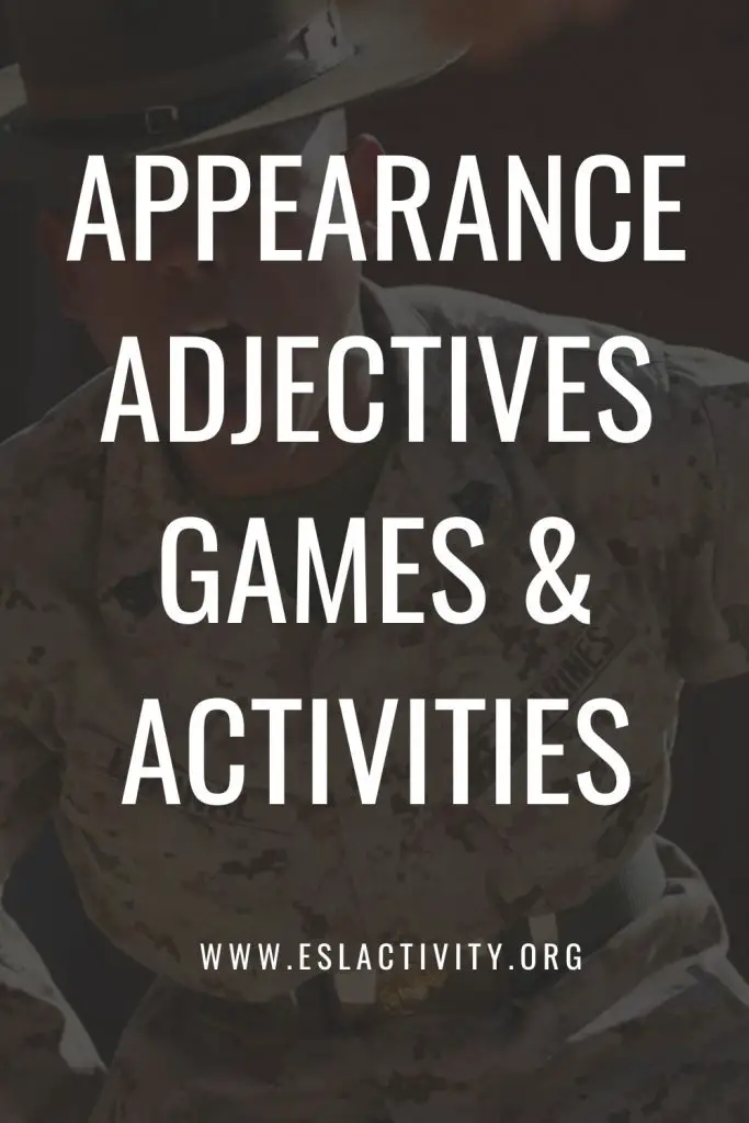 appearance adjectives ESL activities