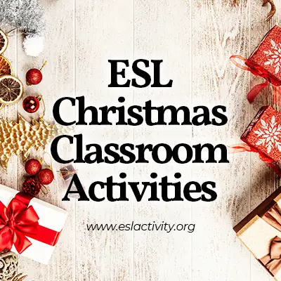 ESL Christmas Activities + Games, Worksheets, Vocabulary, Lesson Plans