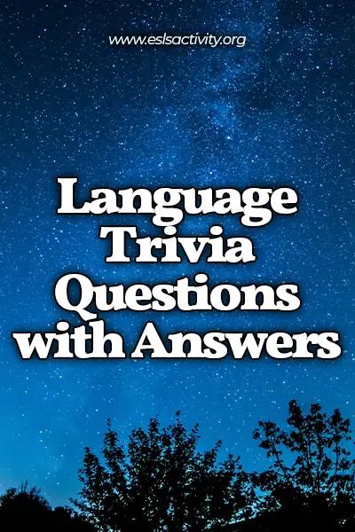 language trivia questions with answers