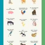 animal sounds in English chart