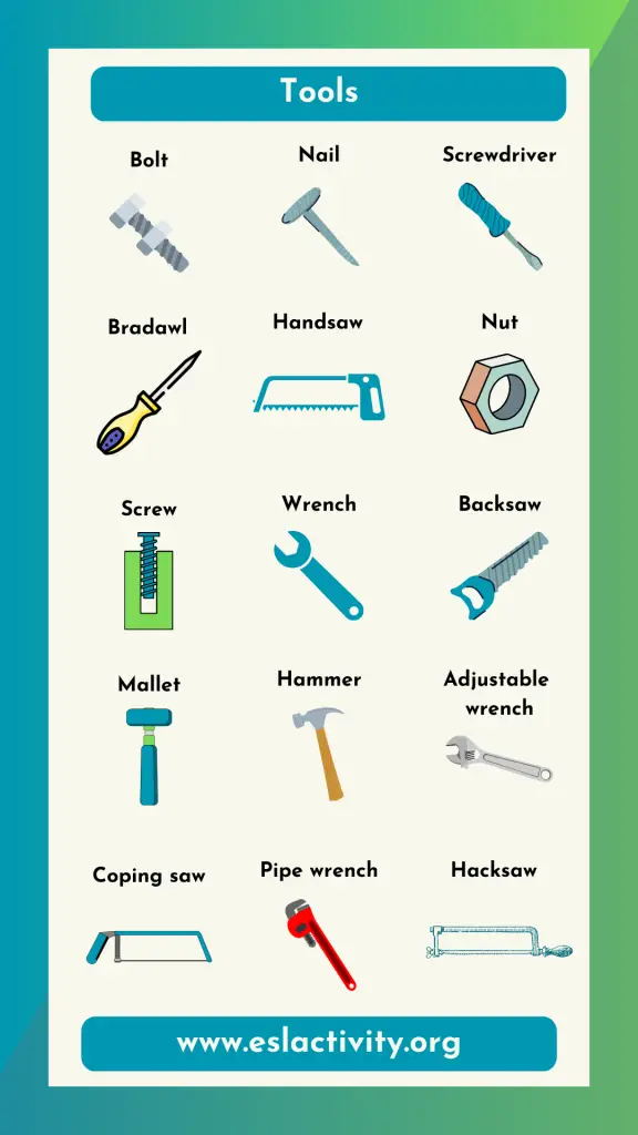 tools names in English