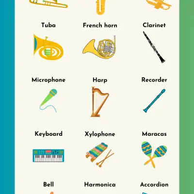 Musical Instruments Names with Pictures: Top 25