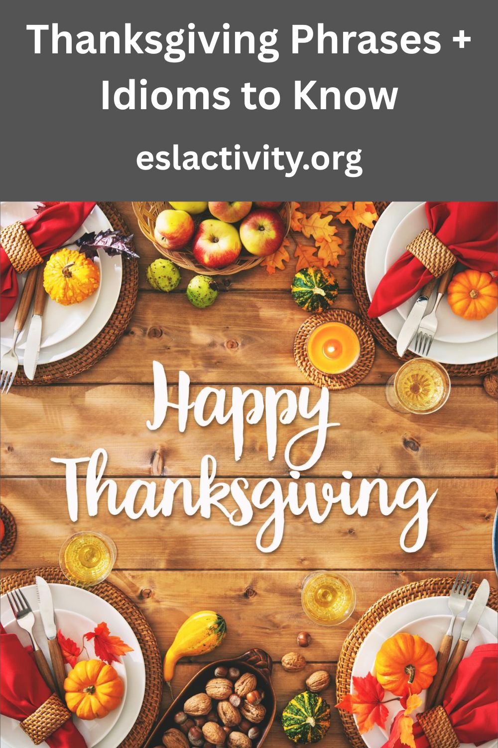 Thanksgiving idioms and phrases