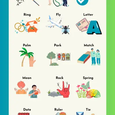Homonyms Examples with Pictures | Homonyms with Sentences